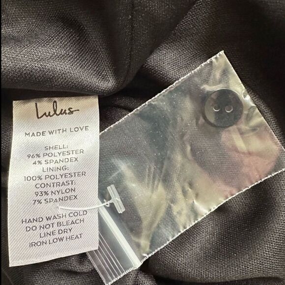 Lulus Destined To Impress Black Mesh Halter Mini Dress NWT Little Black Dress M - Picture 6 of 6